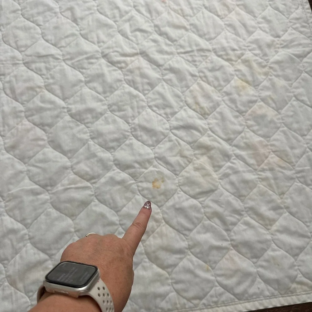 Vintage Care Bears Quilted Baby Blanket Blue Cloud Print 48x44 80s‎ Nostalgia